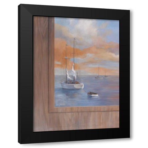 Sailing at Sunset I Black Modern Wood Framed Art Print by Rhyan, Vivien