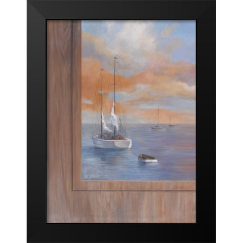 Sailing at Sunset I Black Modern Wood Framed Art Print by Rhyan, Vivien