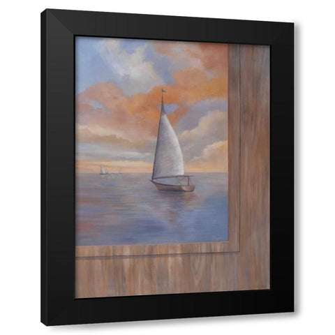 Sailing at Sunset II Black Modern Wood Framed Art Print with Double Matting by Rhyan, Vivien