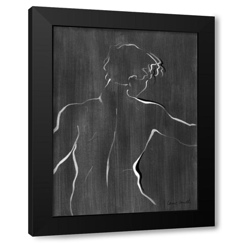 Sketched in Black I Black Modern Wood Framed Art Print by Loreth, Lanie
