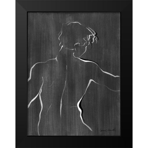 Sketched in Black I Black Modern Wood Framed Art Print by Loreth, Lanie