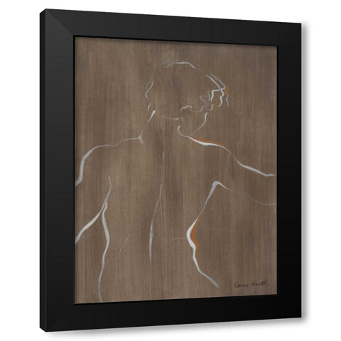 Standing Male Figure Black Modern Wood Framed Art Print by Loreth, Lanie