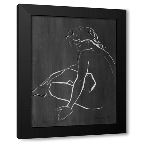 Sketched in Black II Black Modern Wood Framed Art Print with Double Matting by Loreth, Lanie