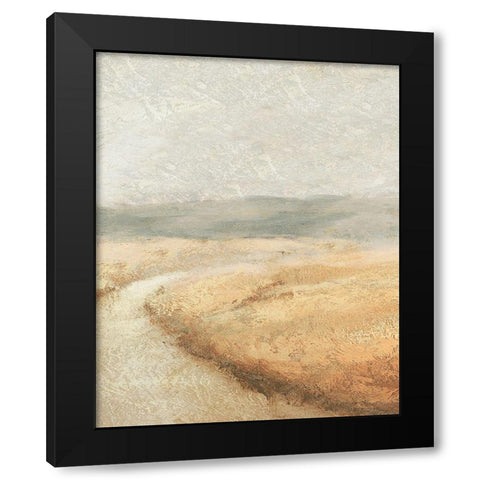 Winding Path Black Modern Wood Framed Art Print by Marcon, Michael