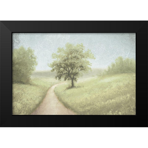 Green Nature Pastures Black Modern Wood Framed Art Print by Marcon, Michael