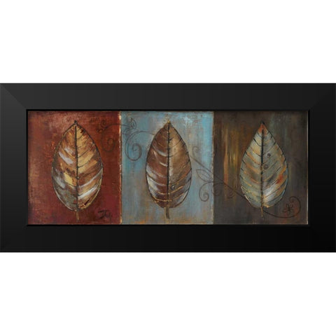 New Leaf Panel I Black Modern Wood Framed Art Print by Pinto, Patricia