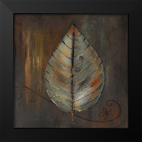 New Leaf VI Black Modern Wood Framed Art Print by Pinto, Patricia