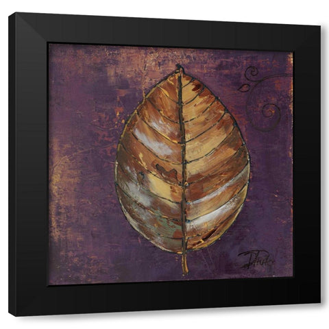 New Leaves I Black Modern Wood Framed Art Print with Double Matting by Pinto, Patricia