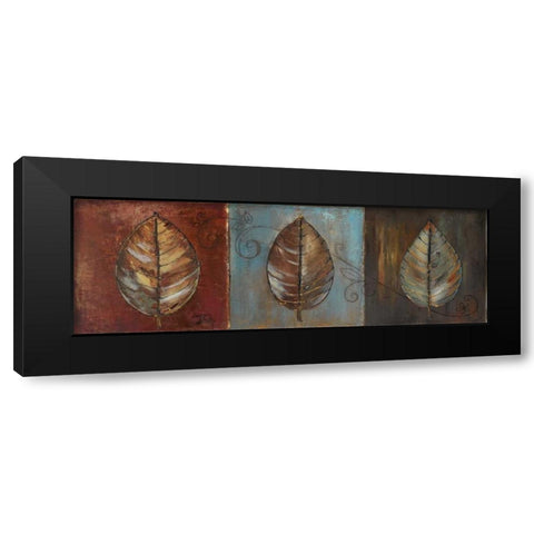 New Leaf Panel I Black Modern Wood Framed Art Print with Double Matting by Pinto, Patricia