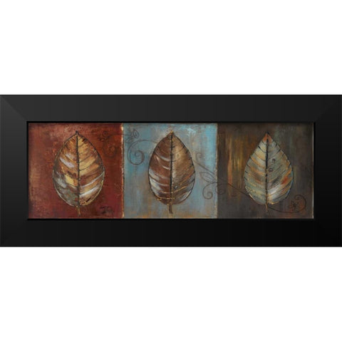 New Leaf Panel I Black Modern Wood Framed Art Print by Pinto, Patricia