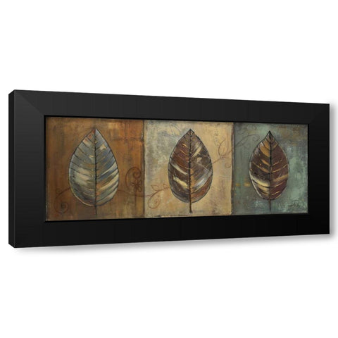 New Leaf Panel II Black Modern Wood Framed Art Print by Pinto, Patricia