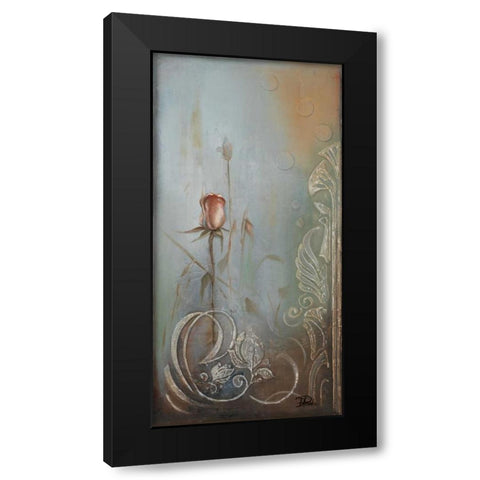 Ornaments and Roses II Black Modern Wood Framed Art Print with Double Matting by Pinto, Patricia