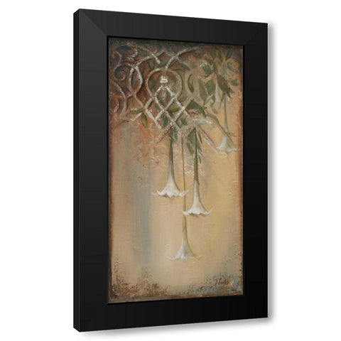 Ornaments and Campanula II Black Modern Wood Framed Art Print by Pinto, Patricia