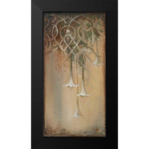 Ornaments and Campanula II Black Modern Wood Framed Art Print by Pinto, Patricia
