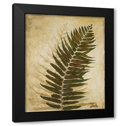 Ferns II Black Modern Wood Framed Art Print with Double Matting by Pinto, Patricia