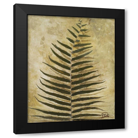 Ferns III Black Modern Wood Framed Art Print with Double Matting by Pinto, Patricia