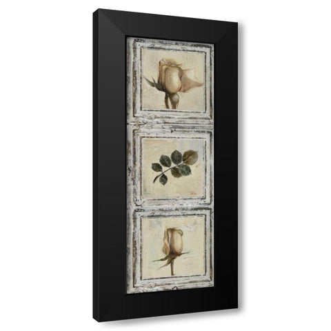 Flowers and Leaves III Black Modern Wood Framed Art Print by Pinto, Patricia
