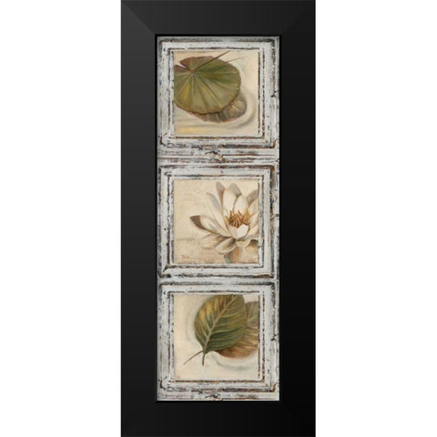 Flowers and Leaves IV Black Modern Wood Framed Art Print by Pinto, Patricia