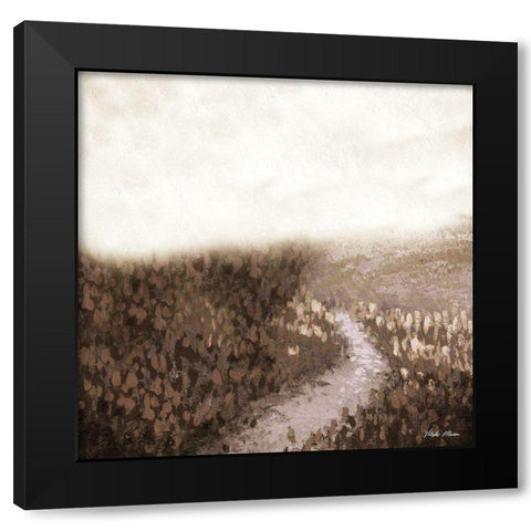Field Blossom Illusion Abstract Black Modern Wood Framed Art Print by Marcon, Michael