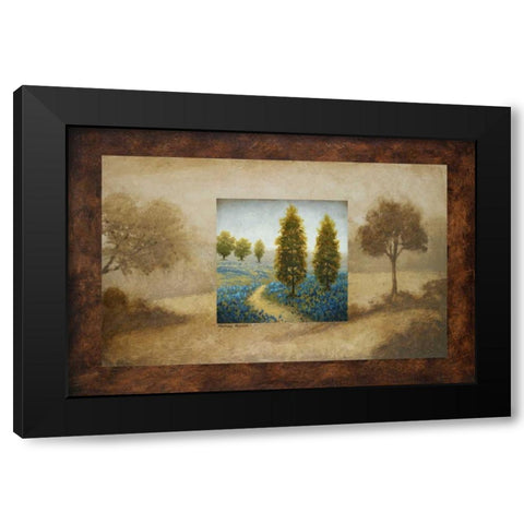 Field Blossom Illusion Black Modern Wood Framed Art Print by Marcon, Michael