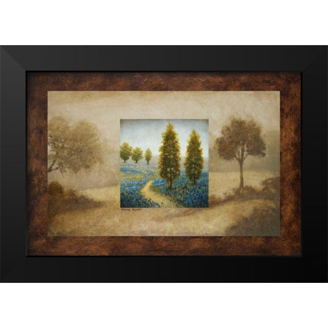 Field Blossom Illusion Black Modern Wood Framed Art Print by Marcon, Michael