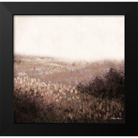 Field Garden Abstract Black Modern Wood Framed Art Print by Marcon, Michael