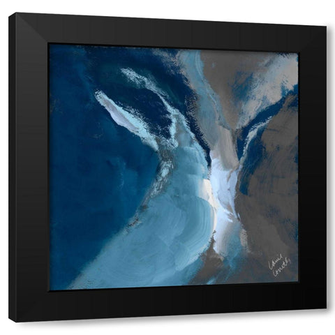 Blue Ocean Dance I Black Modern Wood Framed Art Print by Loreth, Lanie