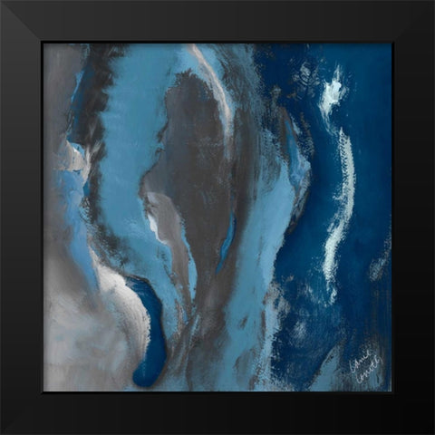 Blue Ocean Dance II Black Modern Wood Framed Art Print by Loreth, Lanie