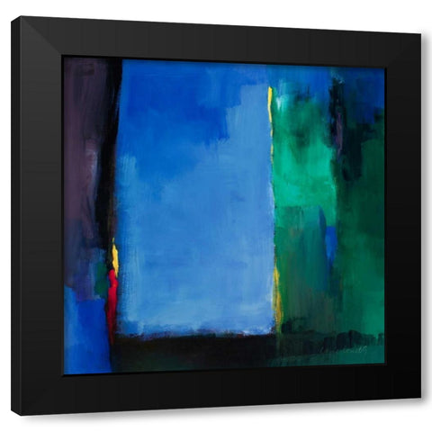 Into Blue II Black Modern Wood Framed Art Print with Double Matting by Loreth, Lanie