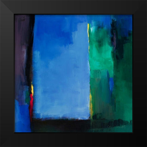 Into Blue II Black Modern Wood Framed Art Print by Loreth, Lanie