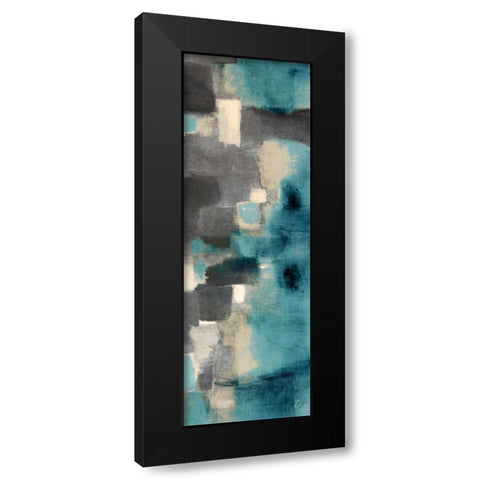 Downtown Blue Rain II Black Modern Wood Framed Art Print with Double Matting by Loreth, Lanie