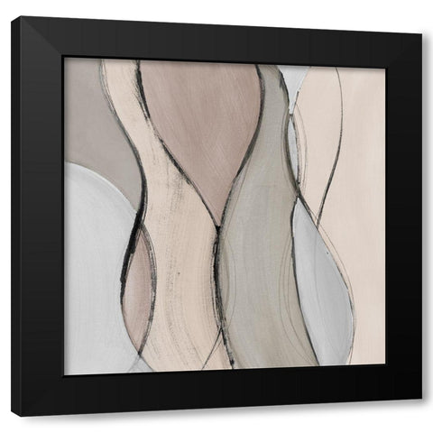 Neutral Coalescence Black Modern Wood Framed Art Print with Double Matting by Loreth, Lanie