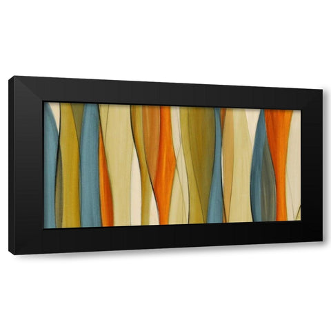 Coalescence Curves Black Modern Wood Framed Art Print by Loreth, Lanie