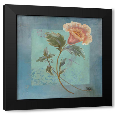 Ornaments in Blue II Black Modern Wood Framed Art Print with Double Matting by Pinto, Patricia