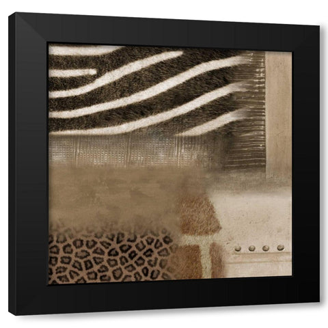 Africa Square I Black Modern Wood Framed Art Print by Pinto, Patricia