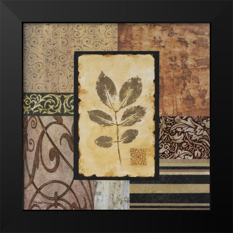 September Leaves Black Modern Wood Framed Art Print by Marcon, Michael