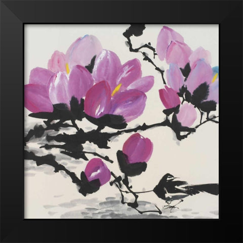 Sakura I Black Modern Wood Framed Art Print by Urban Pearl Collection, Llc