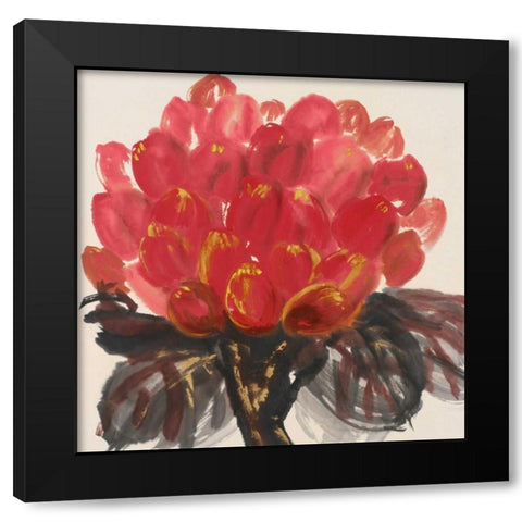 Clover I Black Modern Wood Framed Art Print with Double Matting by Urban Pearl Collection, Llc