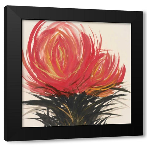 Clover II Black Modern Wood Framed Art Print with Double Matting by Urban Pearl Collection, Llc