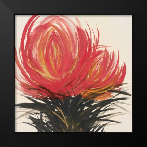 Clover II Black Modern Wood Framed Art Print by Urban Pearl Collection, Llc