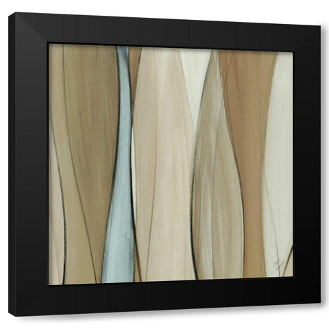 Neutral Coalescence Square II Black Modern Wood Framed Art Print by Loreth, Lanie