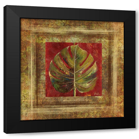 Caliente IV Black Modern Wood Framed Art Print with Double Matting by Pinto, Patricia
