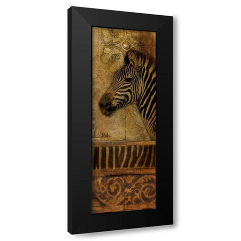 Elegant Safari Panel I-ZEBRA Black Modern Wood Framed Art Print by Pinto, Patricia