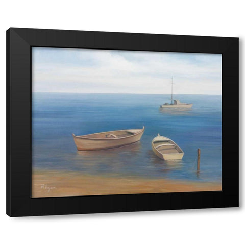 Northern Light Black Modern Wood Framed Art Print with Double Matting by Rhyan, Vivien