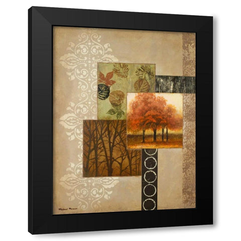 Orange Trees Black Modern Wood Framed Art Print with Double Matting by Marcon, Michael