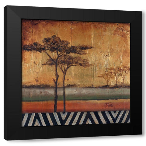 African Dream I Black Modern Wood Framed Art Print by Pinto, Patricia