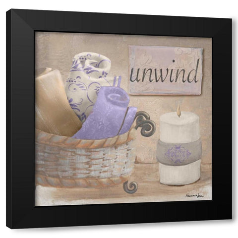 Lavender Bath I Black Modern Wood Framed Art Print by Hakimipour-Ritter