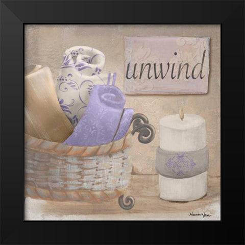 Lavender Bath I Black Modern Wood Framed Art Print by Hakimipour-Ritter