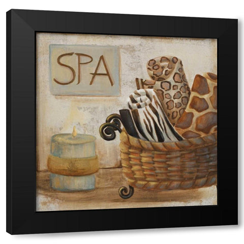 Jungle Spa I Black Modern Wood Framed Art Print by Hakimipour-Ritter