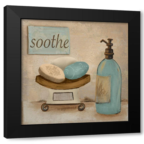 Soothe Black Modern Wood Framed Art Print by Hakimipour-Ritter